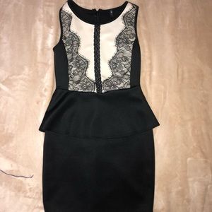 women’s peplum dress with lace